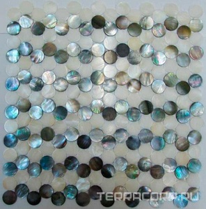 Мозаика Спектр-М Перламутр Мозаика из стекла на сетке R10-156 28.2x28.2 Комбинированный 