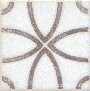 Керамогранит Kerama Marazzi Амальфи  орнамент коричн А405 ZZ9.9х9.9 Белый 