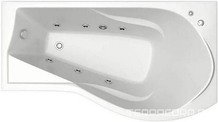 Акриловая ванна Bas Капри R с г/м| 170x94x44