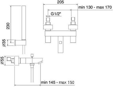 Смеситель для биде, пробка "Click-clack" для отверстия слива в компл., (цв. хром)  ZZ 3M X-Change XQ 7324XQ CC
