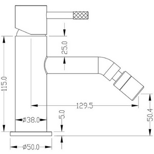Смеситель для биде Boheme Uno 466-MG matt gold, цв.золото матовый ZZ Boheme UNO 466-MG