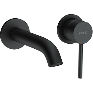Смеситель для раковины-чаши, встраиваемый в стену  (БЕЗ внутр.арт.38243 ), цв. черный матовый Kludi BOZZ 382443976