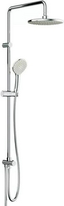 Душевая колонна  с круглым верхним душем d 250 мм, встроенный переключатель, душ лейка 1 ф-ция d 110 мм, 2 душ.шланга (хром) KL AMPM Gem F0790000