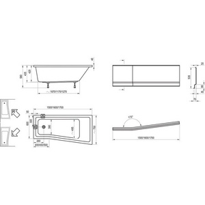 Ванна  170х75 Р белая Ravak BE HAPPY II C951000000