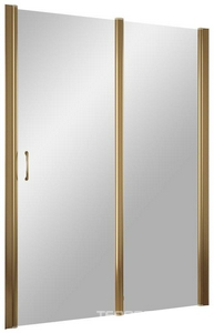 Дверь в нишу , 120x190 см, правая, распашная с неподвижным элементом, профиль бронза, стекло прозрачное ZZ Vegas Glass EP-F-1 EP-F-1 0120 05 01 прав.