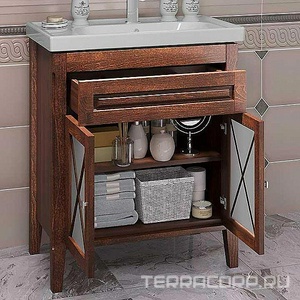 Тумба напольная  80, цвет светлый орех, БЕЗ раковины Frame -80 ZZ Opadiris Палермо 00-00002354