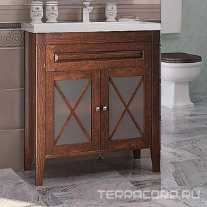 Тумба напольная  80, цвет светлый орех, БЕЗ раковины Frame -80 ZZ Opadiris Палермо 00-00002354