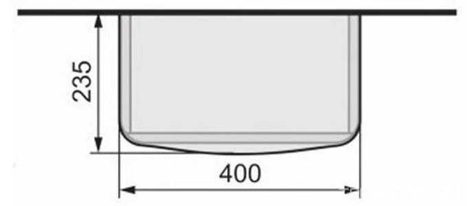 Раковина Bio -40см., для мебели, белая ZZ Velvex Pulsus rkBIO.40-81