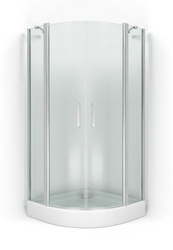 Душевое ограждение Пандора R90, полукруглое, стекло прозрач., БЕЗ поддона, профиль хром XX