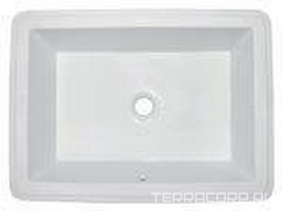 Раковина встраиваемая в столешницу сверху, прямоуг. 595х435мм, без отв. д/смес., с переливом, шаблон в компл.,  Ideal Standard Strada K078001