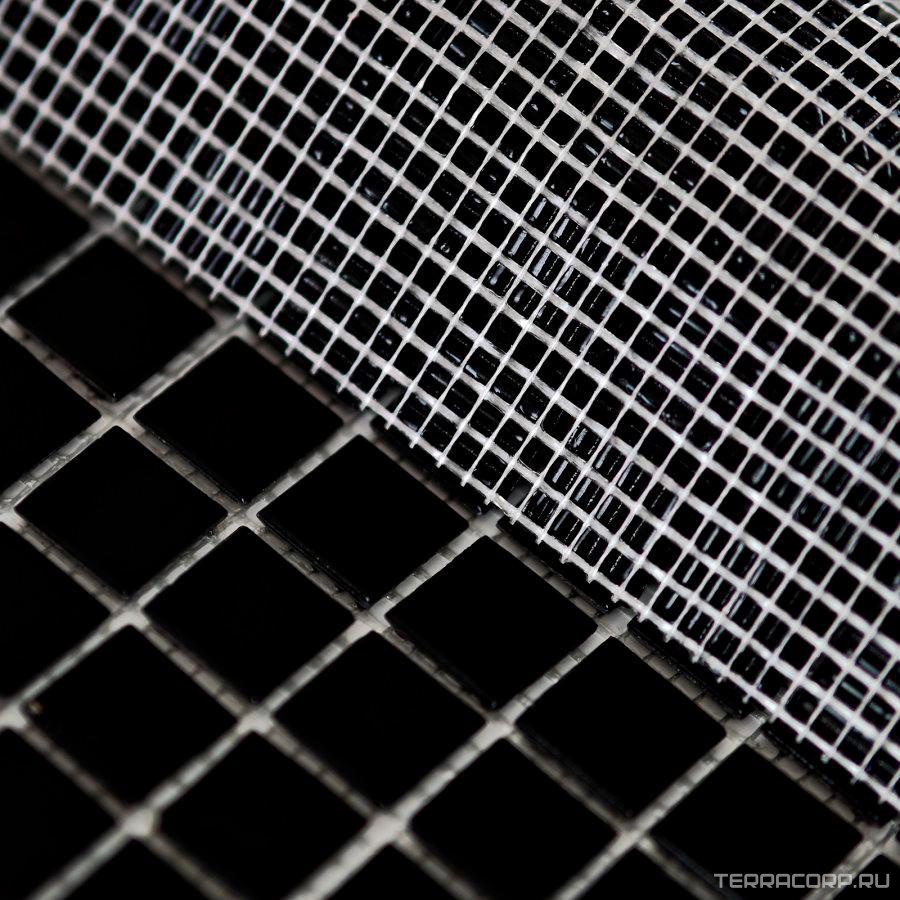 Мозаика Bonaparte Мозаика стеклянная Simple Black (на бумаге) (20x20x4) 32,7x32,7 Комбинированный, фото 6