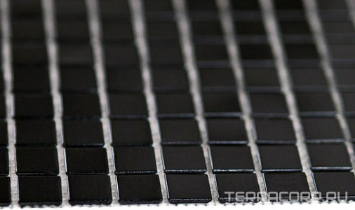 Мозаика Bonaparte Мозаика стеклянная Simple Black (на бумаге) (20x20x4) 32,7x32,7 Комбинированный 