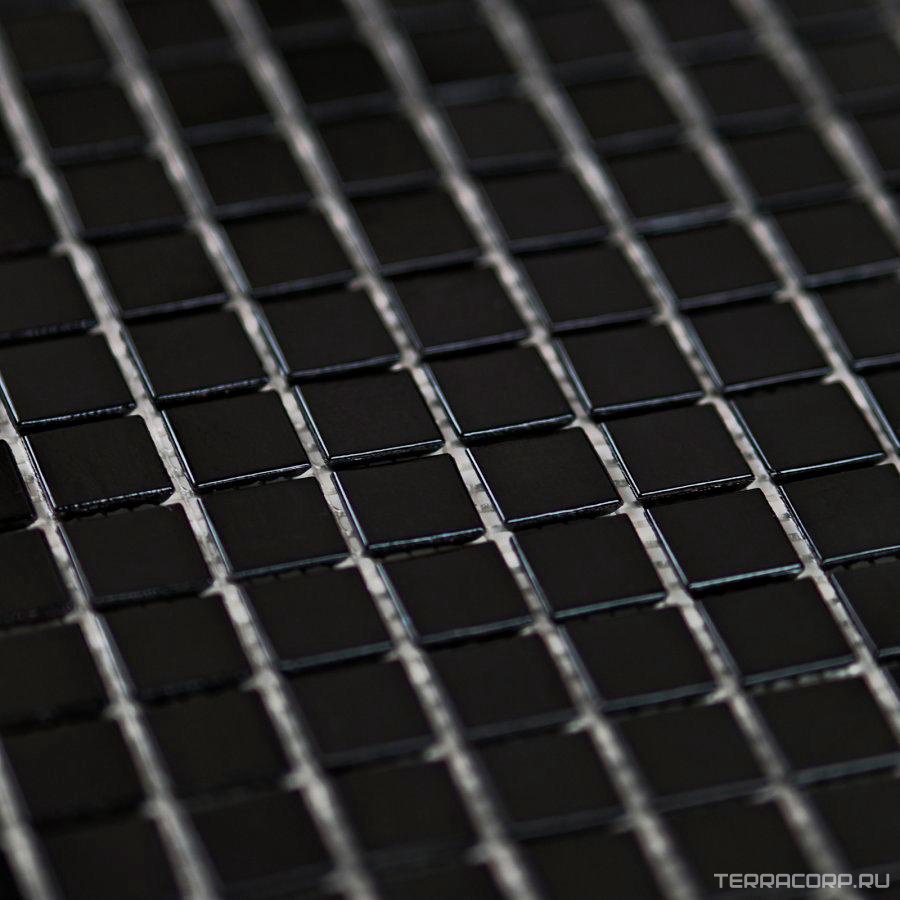 Мозаика Bonaparte Мозаика стеклянная Simple Black (на бумаге) (20x20x4) 32,7x32,7 Комбинированный, фото 5