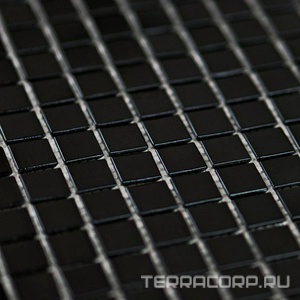 Мозаика Bonaparte Мозаика стеклянная Simple Black (на бумаге) (20x20x4) 32,7x32,7 Комбинированный 