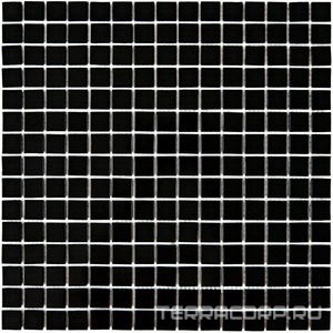 Мозаика Bonaparte Мозаика стеклянная Simple Black (на бумаге) (20x20x4) 32,7x32,7 Комбинированный 