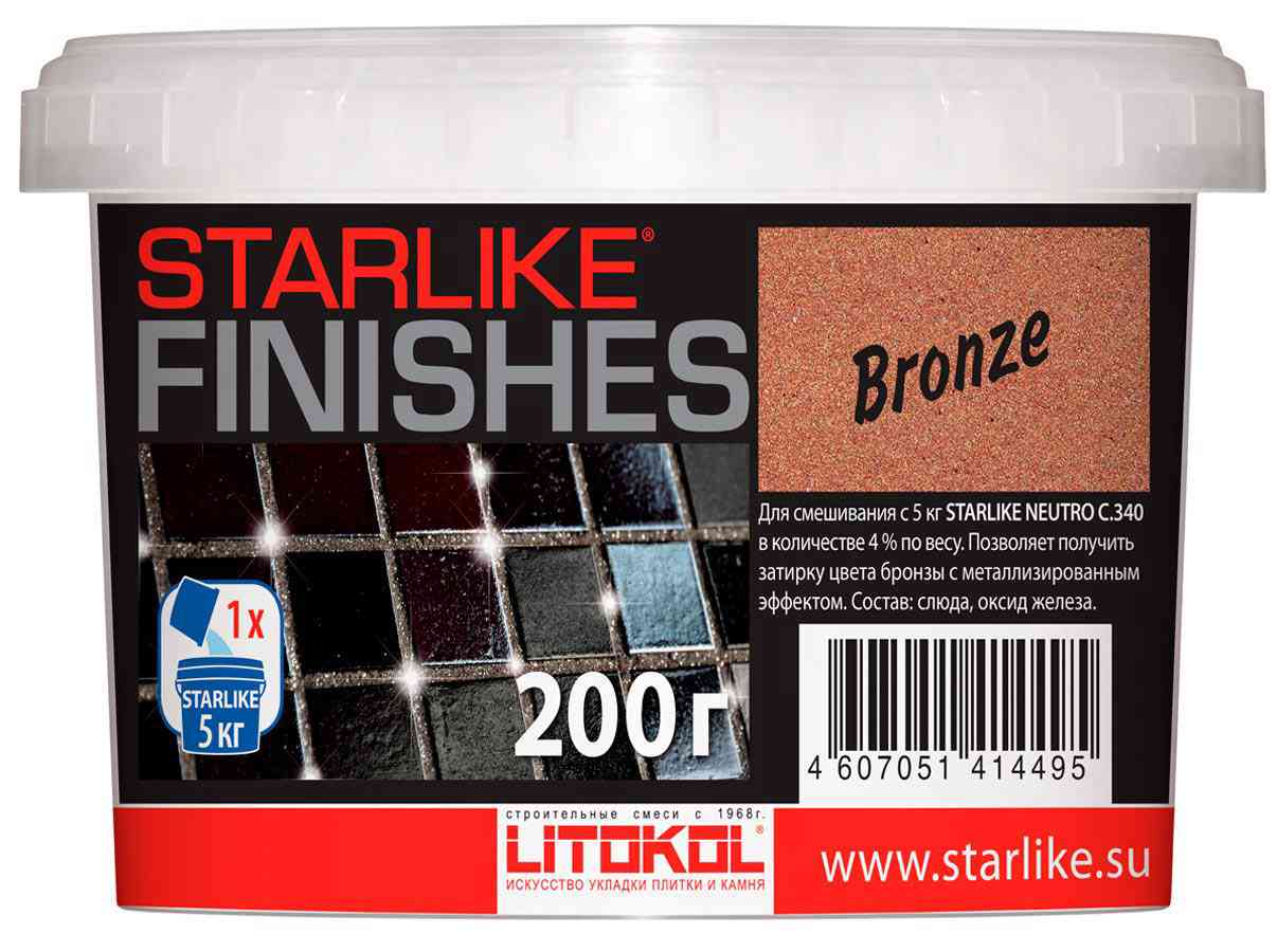 Добавка д/затир. Starlike BRONZE бронза 0,2 кг. ZZ