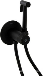 Смеситель совмещ. с гигиенич. душем, готовый к-т: лейка, шланг, скрытая часть, (цв.черный матовый), Liberty