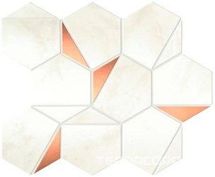 Marvel Calacatta Delicato Gold Hex Shiny ZZ 25.1x29
