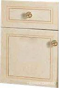 Шкаф дополн. для тумбы под раковину, 35,2х47см, выдв. ящик и распшн. дверь, петли слева, с внутр. ткан. обивкой, ручки цв. золото,  ZZ Labor Legno Hermitage HE 0/10С OROV SX