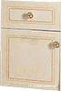 Шкаф дополн. для тумбы под раковину, 35,2х47см, выдв. ящик и распшн. дверь, петли слева, с внутр. ткан. обивкой, ручки цв. золото,  ZZ Labor Legno Hermitage HE 0/10С OROV SX