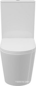 Унитаз-компакт напольный, безободковый, с бачком, 630х385мм, сиденье с микролифтом, крепеж в компл, (цв.белый глянц.),  Aqueduto Cone AQDSCON10