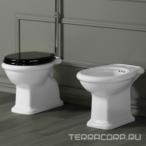 Биде напольное 390х580хh400мм, с 1 отв.д/смесит., (крепится к полу на cиликон),  Simas Lante LA04