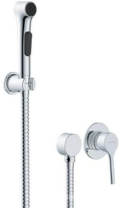 Гигиенический душ комплект (лейка с кнопкой+шланг+держатель, внутренняя часть), хром Jacob Delafon Elate E24610-CP