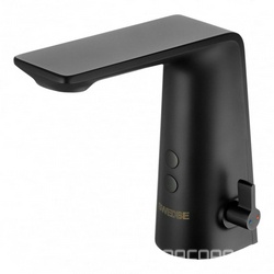 Смеситель для раковины сенсорный, с регулировкой темп., излив h143х126мм, (цв.черный), Europe ZZ
