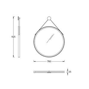 Зеркало CONO круглое 70 белое Kerama Marazzi Cono CO.mi.P.70\WHT