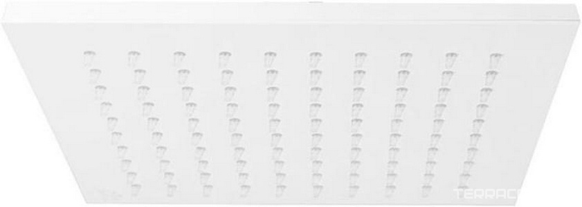 Душ верхний, стационарный, квадратный 200х200мм, G 1/2, антикальц., (латунь цв.белый матовый), Syncro ZZ Paffoni Универсал ZSOF075BO