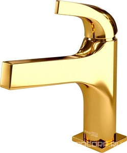 Смеситель для умывальника  7103, PVD-покрытие "глянцевое золото" ZZ Wasserkraft Sauer 7103