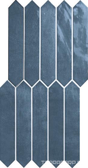 Керамическая плитка APE Ceramica Switch On Blue Gloss 4,3x24,3 Голубой, фото 4