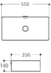 Раковина накладная Perfect-3-MB 55х35 см, цвет черный матовый ZZ Aquanet Soul 273676