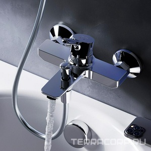 Смеситель для ванны/душа  излив 164 мм, цв.хром AMPM X-Joy F85B10000