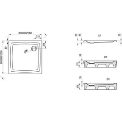 Поддон PERSEUS-100 PP белый Ravak Galaxy/Perseus A02AA01510