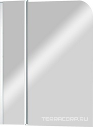 Шторка на ванну 120х140 см, Левая, профиль хром, стекло рифленое Punto, ECO  ZZ