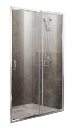 Дверь для душа, в нишу 1050-1150хh1900мм, сдвижная, 1 дверь, 1 неподв.секция, правая/левая, (стекло матовое 5мм, фурн.цв.хром), Unique ZZ