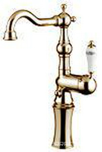 Смеситель для раковины,высокий h345(285)мм, с д/к, (цв. бронза),  ZZ Gaia Phoenix RN 3317 BR