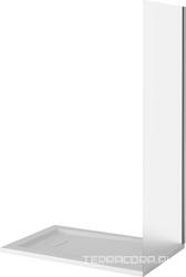 Боковая часть 70 см. для душевого Г-образного ограждения "LATTE",  проф.хром, стекло Грейп 5 мм, ZZ