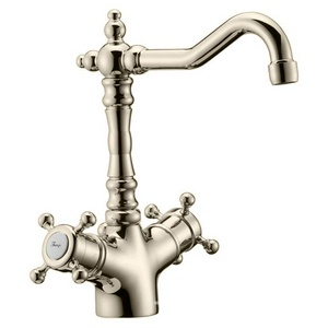 Смеситель для раковины, термостат, с д/к, (цв.никель матовый),  ZZ Huber Victorian VTT52010 2A