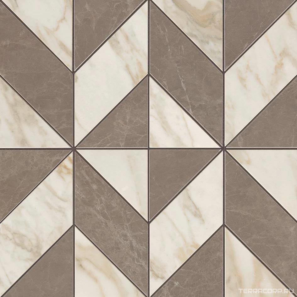 Керамогранит Atlas Concorde Italy Marvel Edge Marvel Gris-Calacatta Mosaico Cubes Lap. 36,5x36,5 Комбинированный, фото 3