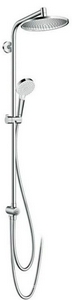 Душевая стойка с верхним, стационарным душем d240мм и ручным душем, (цв.хром), Crometta S 240 1jet  Reno ZZ Hansgrohe Showerpipe 27270000