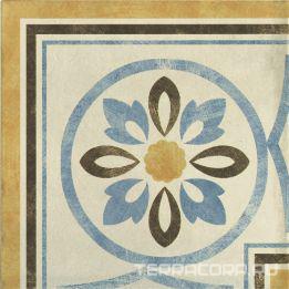 Керамогранит CIR Via Emilia Rivalta Crema Angolo Greca Fiore 20x20 Комбинированный, фото 3