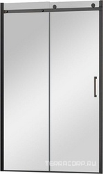Душевая дверь1200х190 см, профиль-черный, стекло прозрачное, Como ZZ