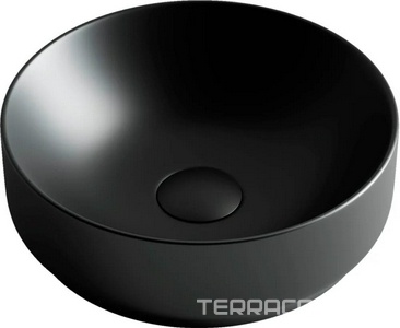 Раковина-чаша Ceramica Nova  CN6007, БЕЗ отверстия под смеситель, БЕЗ донного клапана, цв. черный матовый, ZZ Ceramica Nova Element CN6007