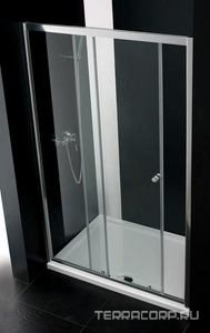 Дверь в нишу 1200хh1950мм, сдвижная с неподв. сегментом, левая/правая (вход 583мм), (стекло прозр. 6мм, фурнит. цв.хром),  ZZ Cezares Anima ANIMA-W-BF-1-120-C-Cr