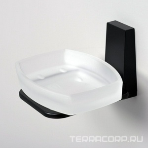 Мыльница стеклянная , цв.черный ZZ Wasserkraft Abens K-3229