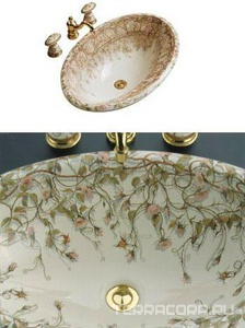 Раковина встраиваемая 43,2х63,7см без отв.д/смес.,  Kohler ZZ Kohler Tale of Briar Rose K-14274-BR-96