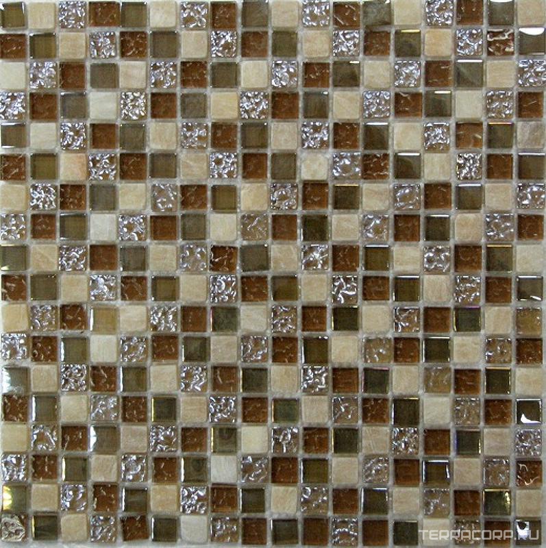 Мозаика Мастера Керамики Glass & Stone Мозаика SY01 комбинированная (чип 23x23) ZZ30x30 Комбинированный, фото 3
