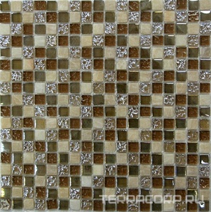 Мозаика Мастера Керамики Glass & Stone Мозаика  SY01 комбинированная  (чип 23x23) ZZ30x30 Комбинированный 